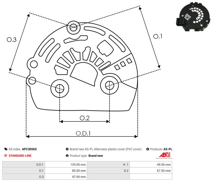 Kaitsekate, generaator, AS-PL APC3056S