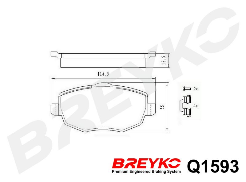 Piduriklotsi komplekt, ketaspidur, DAVID VASCO Q1593