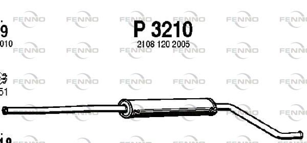 FENNO középső hangtompító P3210