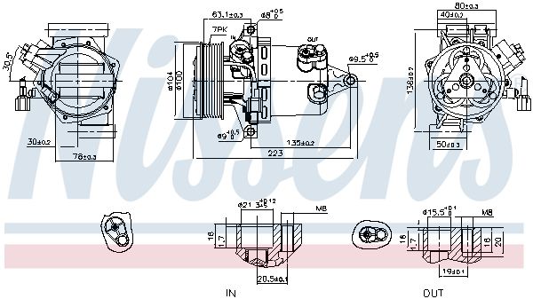 NISSENS Compressor, air conditioning 890053