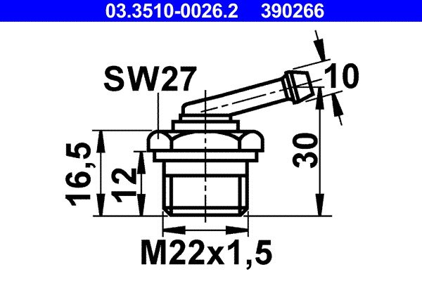 ATE Adapter, remleiding 03.3510-0026.2