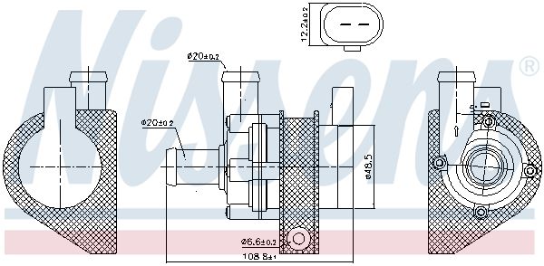 NISSENS 831069 Auxiliary Water Pump (cooling water circuit)