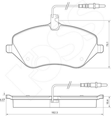 1-GNC R-1181 - Brake Pad Set, disc brake