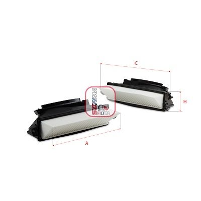 SOFIMA S 3E57 A Воздушный фильтр (комплект) MB C-class (W204)/E-class (W212/W213)/S-class (W221/W222) 3.0CDI OM642 07-18