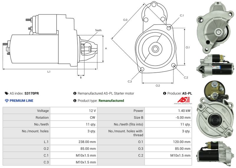 AS-PL S3170PR Starter