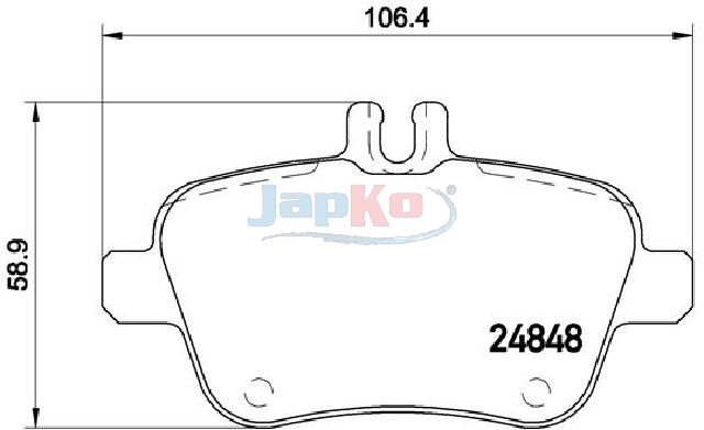 Piduriklotsi komplekt, ketaspidur, JAPKO 510501