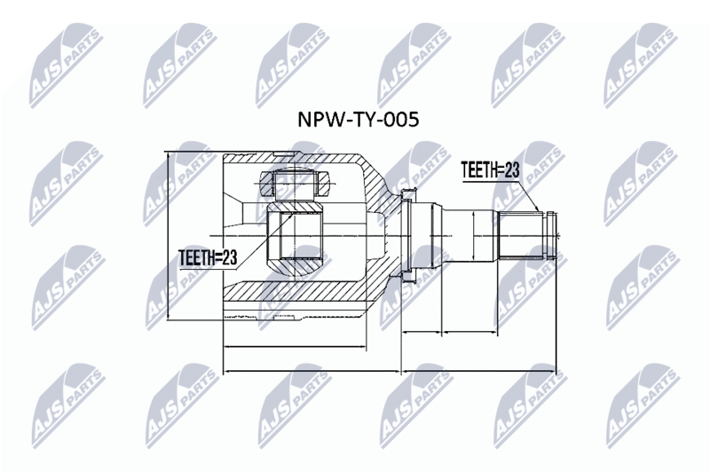 NTY csuklókészlet, hajtótengely NPW-TY-005