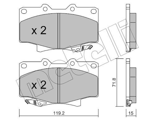 Plaquettes+de+frein+à+disque METELLI 22-0153-0