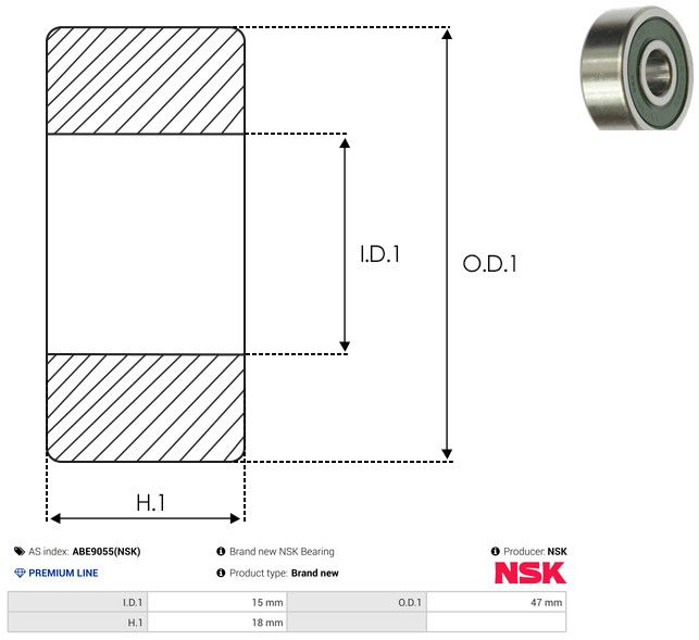 AS-PL ABE9055(NSK) Bearing