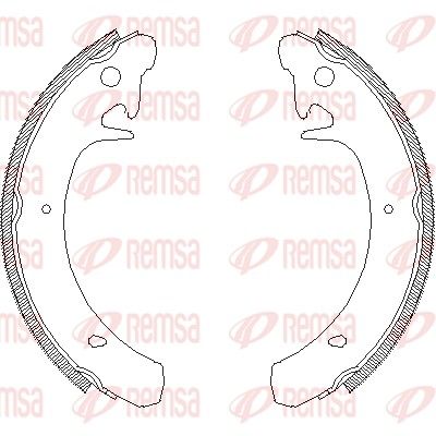 Комплект гальмівних колодок, Remsa 4129.00