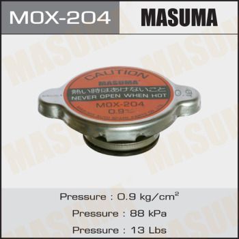 Запірна кришка, бак охолоджувальної рідини, Masuma MOX204