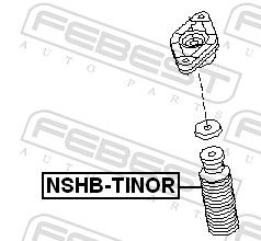 FEBEST NSHB-TINOR Protective Cap/Bellow, shock absorber