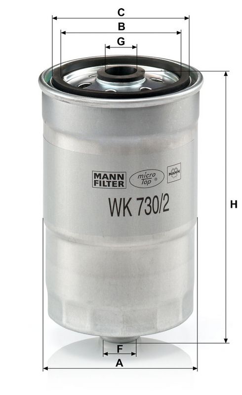 Filtru combustibil WK 730/2 x MANN-FILTER