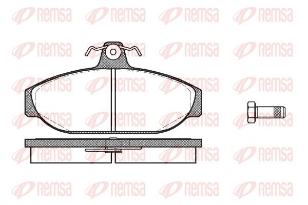 REMSA 0156.00 Комплект гальмівних накладок, дискове гальмо