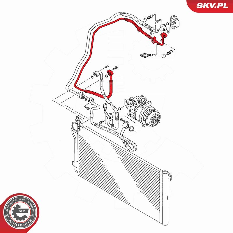 ESEN SKV 43SKV560 High/Low-pressure Line, air conditioning
