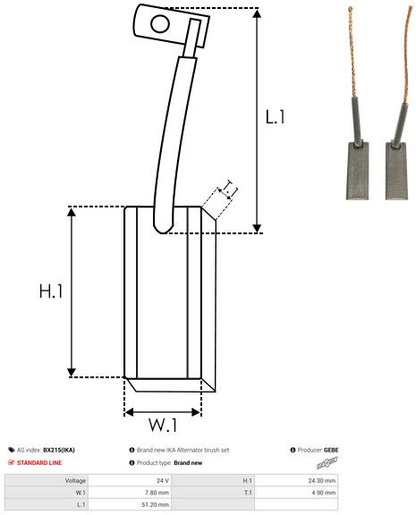 Süsinikuhari, generaator, AS-PL BX215(IKA)