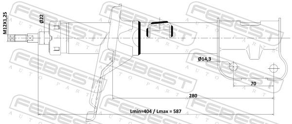 FEBEST 12110-017FL Shock Absorber