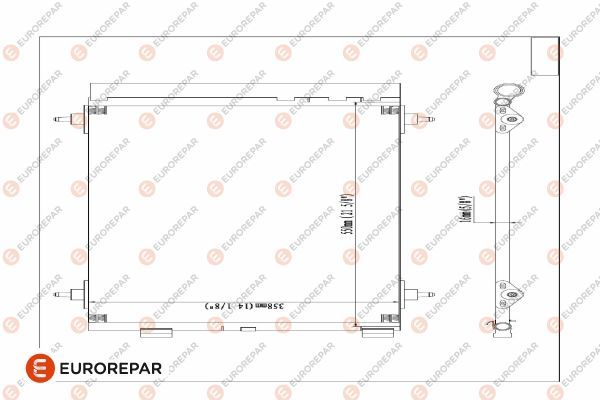 Конденсатор, система кондиціонування повітря, Eurorepar E163364