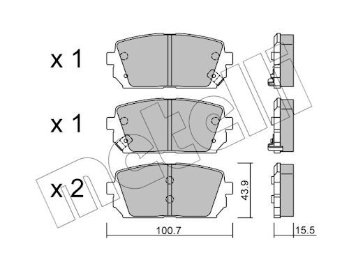 Plaquettes+de+frein+à+disque METELLI 22-0784-0