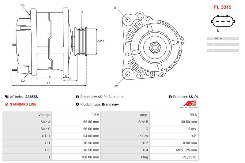 Brand new AS-PL Alternator