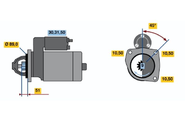 BOSCH 0 986 010 980 Starter