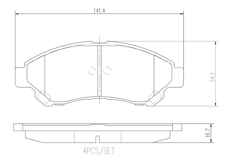 Piduriklotsi komplekt, ketaspidur, BREMBO P 83 191