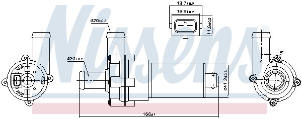 NISSENS 831051 Water Pump, engine cooling