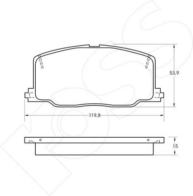 1-GNC R-411 - Brake Pad Set, disc brake