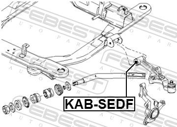 FEBEST KAB-SEDF Mounting, control/trailing arm