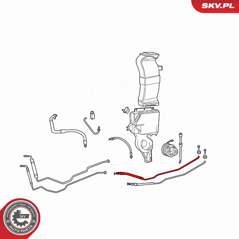 ESEN SKV 54SKV734 High/Low-pressure Line, air conditioning