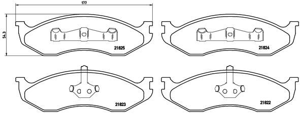 BREMBO fékbetétkészlet, tárcsafék P 37 004