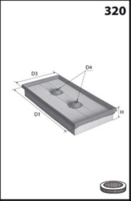 MISFAT Filtre à air P451