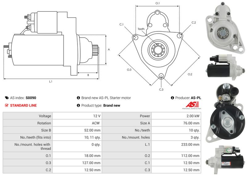 Starter, AS-PL S0090