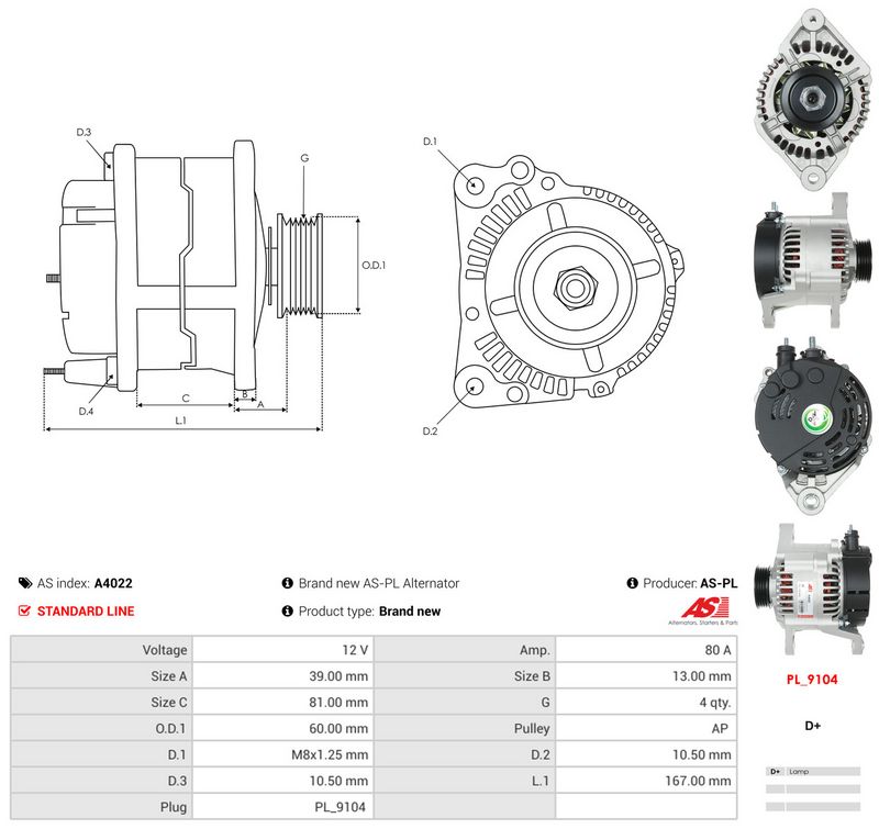 Generaator, AS-PL A4022