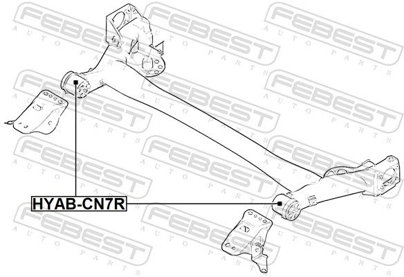 Kinnitus, sillatala, FEBEST HYAB-CN7R