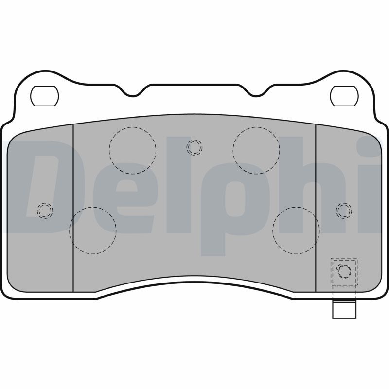 Комплект гальмівних накладок, дискове гальмо, Delphi LP1858