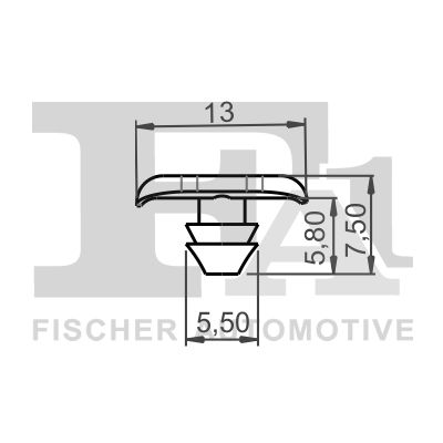 FA1 89-40007.5 Clip, trim/protection strip