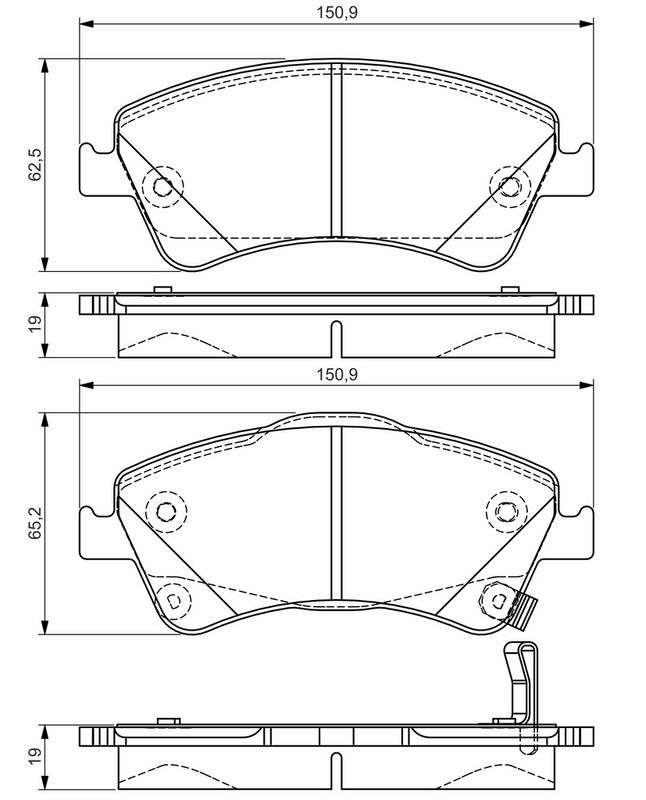 Set placute frana,frana disc 0 986 495 106 BOSCH