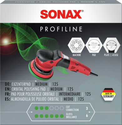 Disc suport polizor SONAX PROFILINE Orbital Polishing Pad medium 125…