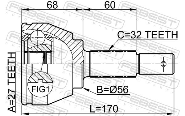 FEBEST 0210-A35 Joint Kit, drive shaft