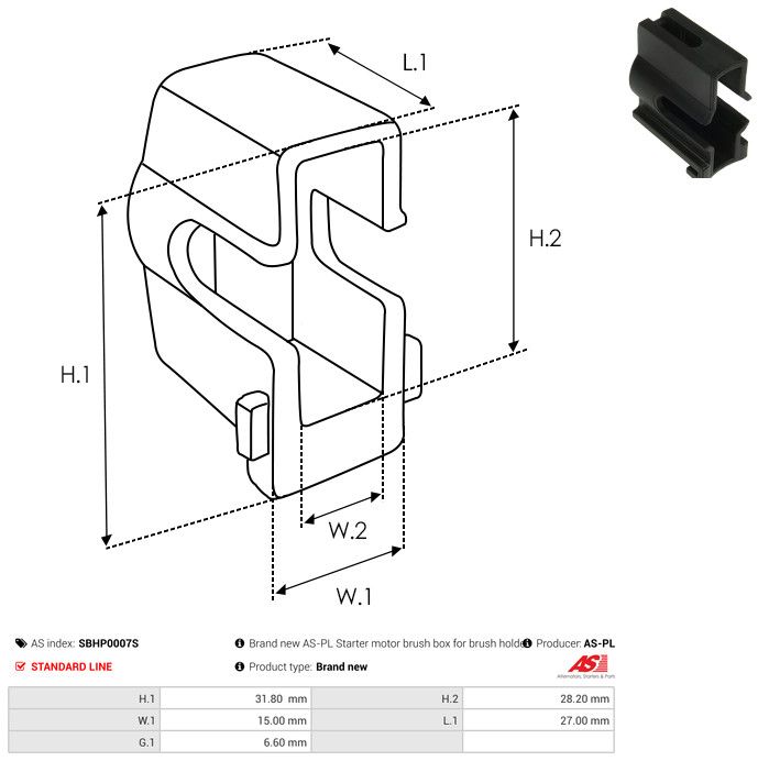 AS-PL SBHP0007S Repair Kit, starter
