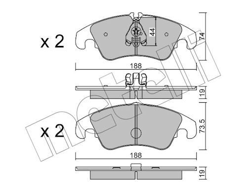 Plaquettes+de+frein+à+disque METELLI 22-0775-0