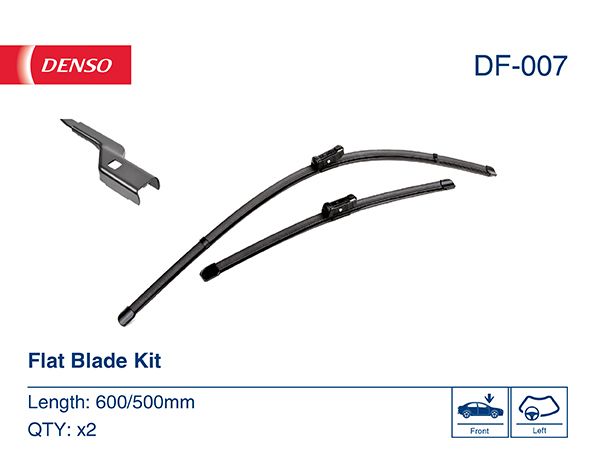 Комплект щіток склоочисника безкаркасних Denso Flat 600/500