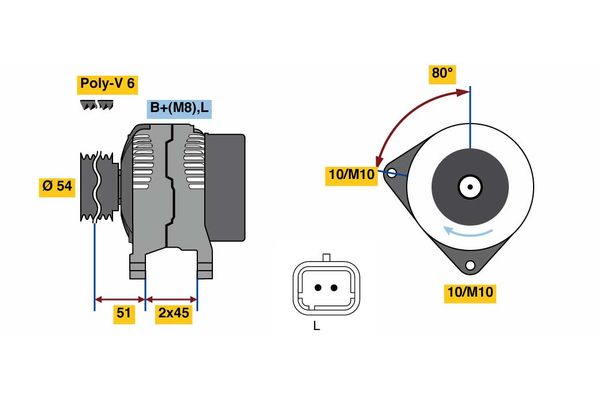 BOSCH generátor 0 986 080 110