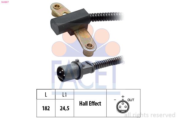 Senzor impulsuri, arbore cotit 9.0257 FACET