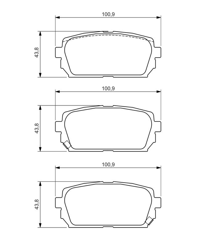 Piduriklotsi komplekt, ketaspidur, BOSCH 0 986 494 400