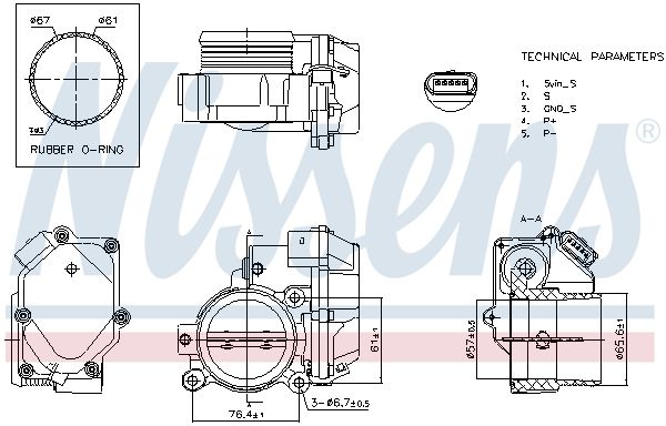 NISSENS 955176 Throttle Body