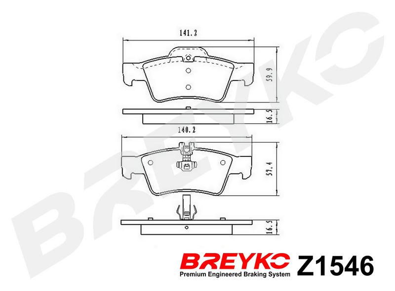 DAVID VASCO Z1546 Brake Pad Set, disc brake