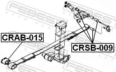 FEBEST CRSB-009 Bushing, leaf spring