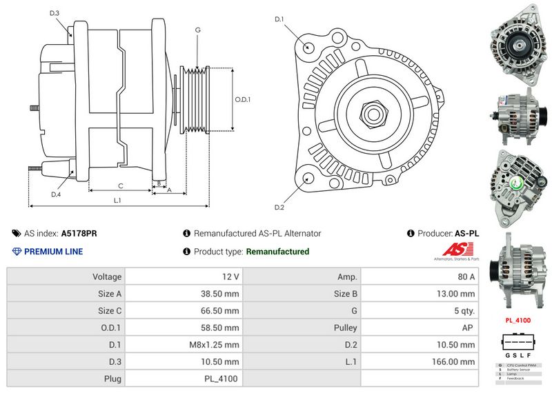 AS-PL A5178PR Alternator